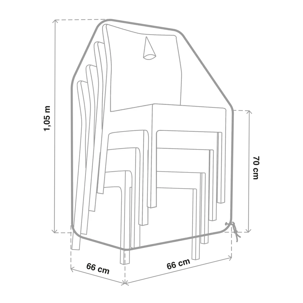 Защитный чехол для стульев Naterial 66x105x66 см полиэстер светло-серый STLM-2113425 - Вид №6