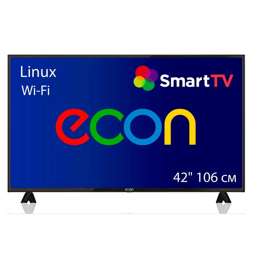 91023930 Телевизор EX-43FS005B LED Smart c Wi-Fi 43" 106 см цвет чёрный карбон STLM-0445621 ECON