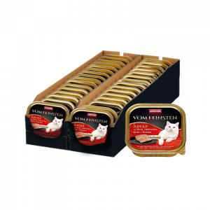 ПР0039854*32 Корм для кошек Vom Feinsten Adult Menue для гурманов говядина, кур.грудка, травы конс. (упаковка - 32 шт) Animonda