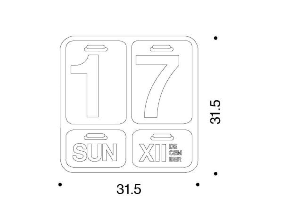 Вечный настенный календарь In Stock датский Милан ARCH-00004054 - Вид №1
