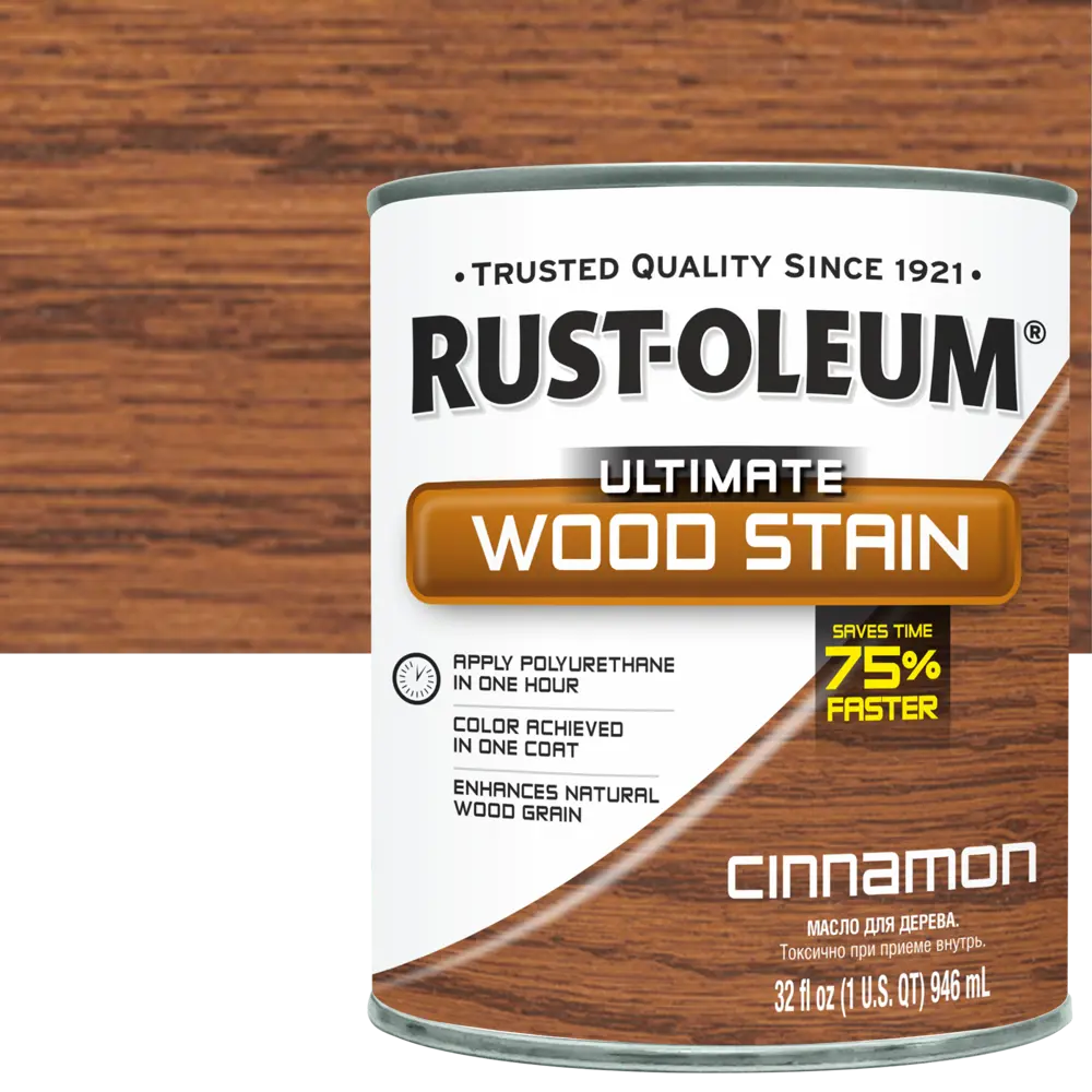 Масло тонирующее Ultimate цвет корица 0.946 л RUST-OLEUM STLM-2001219
