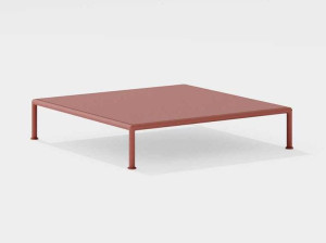 Алюминиевый квадратный низкий садовый столик с порошковым покрытием