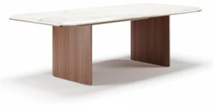 SM Living Couture Прямоугольный стол из фанерованного дерева и мраморной столешницы Diamond Tvo_05
