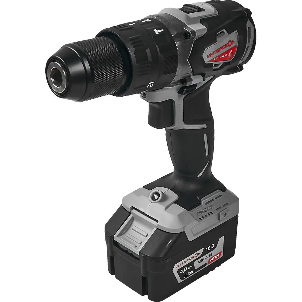 Интерскол ДАУ-13/18В - бесщеточная аккумуляторная дрель-шуруповерт с ударным механизмом 86845668 STLM-0072008