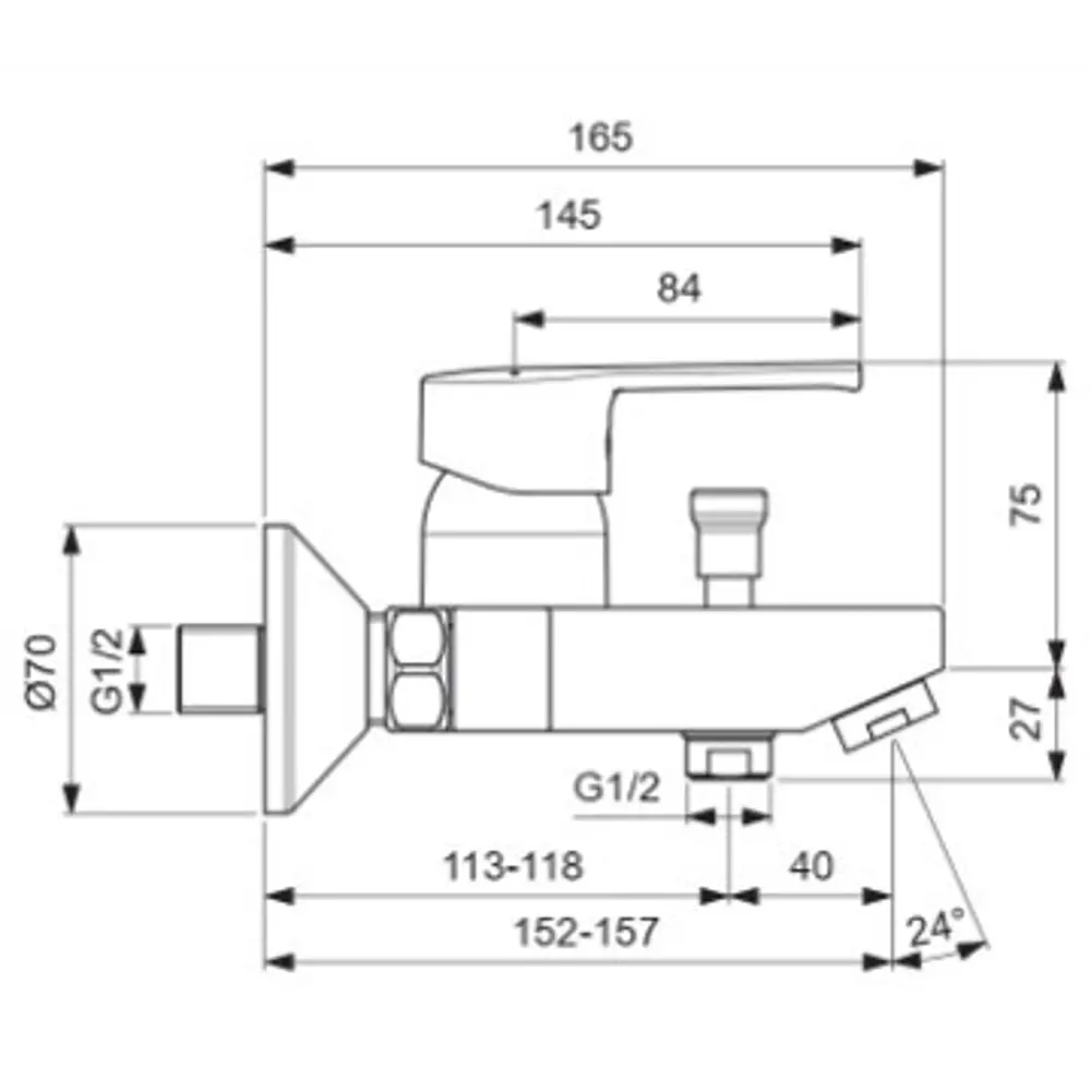 Смеситель для ванны Ideal Standard Idealstyle однорычажный цвет хром STLM-2153927 - Вид №5
