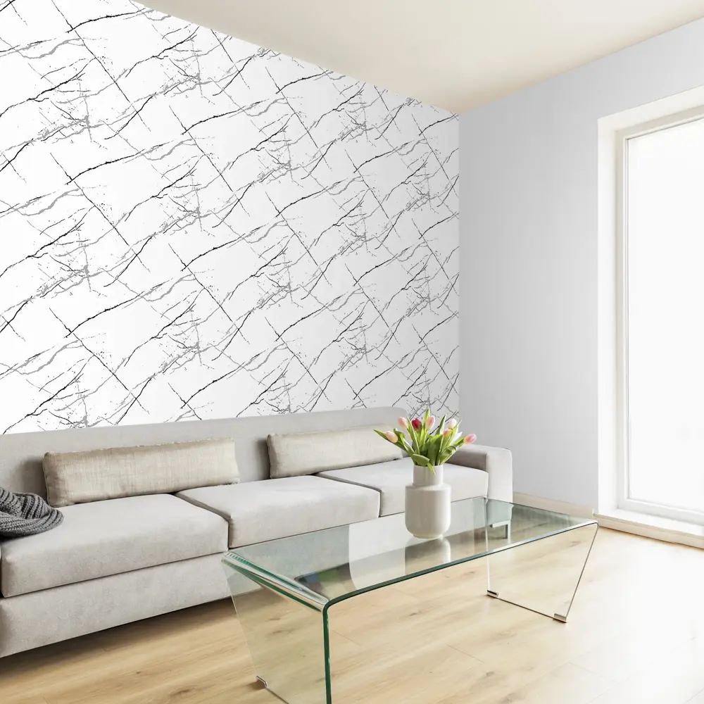 Флизелиновые обои Ateliero Rinaldi белые с виниловым покрытием 87904520 STLM-0076116 - Вид №4