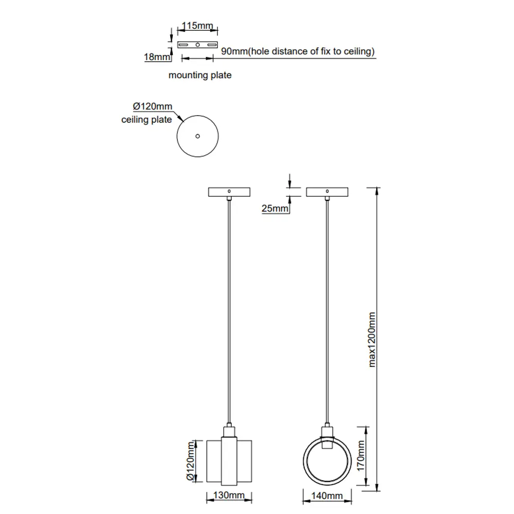 Escada Hurricane - подвесной светильник с янтарным цилиндром 89377541 STLM-1564945 - Вид №9