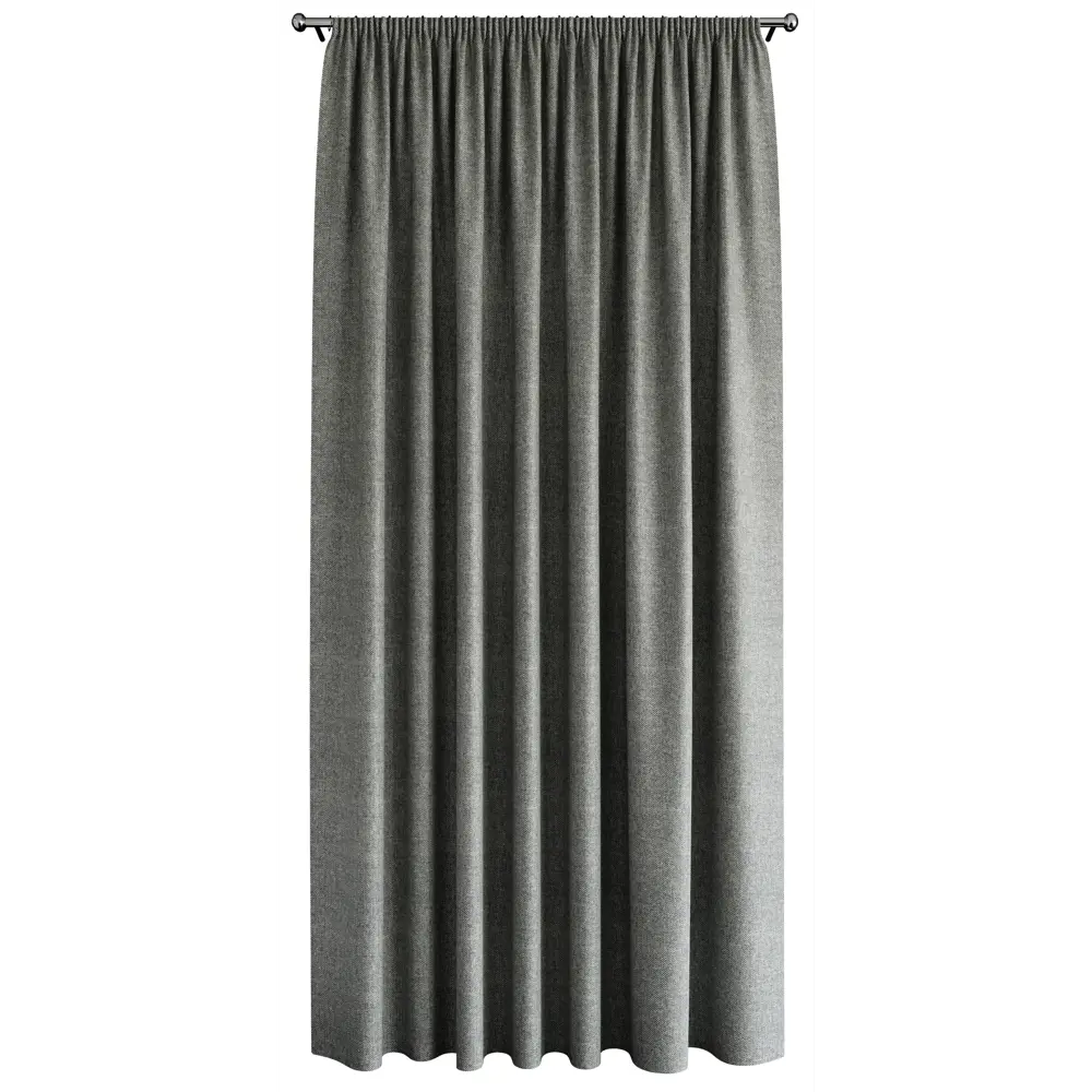 Штора MIAMOZA Елочка серая 200x280 см с ленточным креплением 89427085 STLM-1583951 - Вид №4