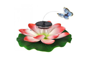 15429197 Садовый светильник на солнечных батареях для пруда Лилия с летающей бабочкой KOC_SOL953 КОСМОС
