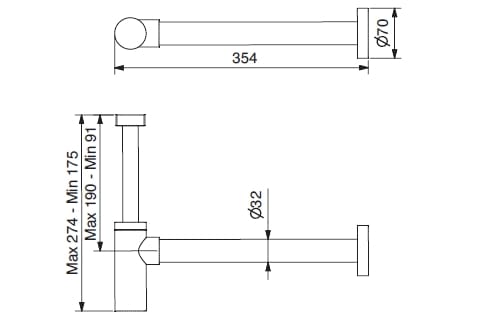 Сифон для умывальника Gaia Mobili Complements ARCH-00041192 - Вид №2