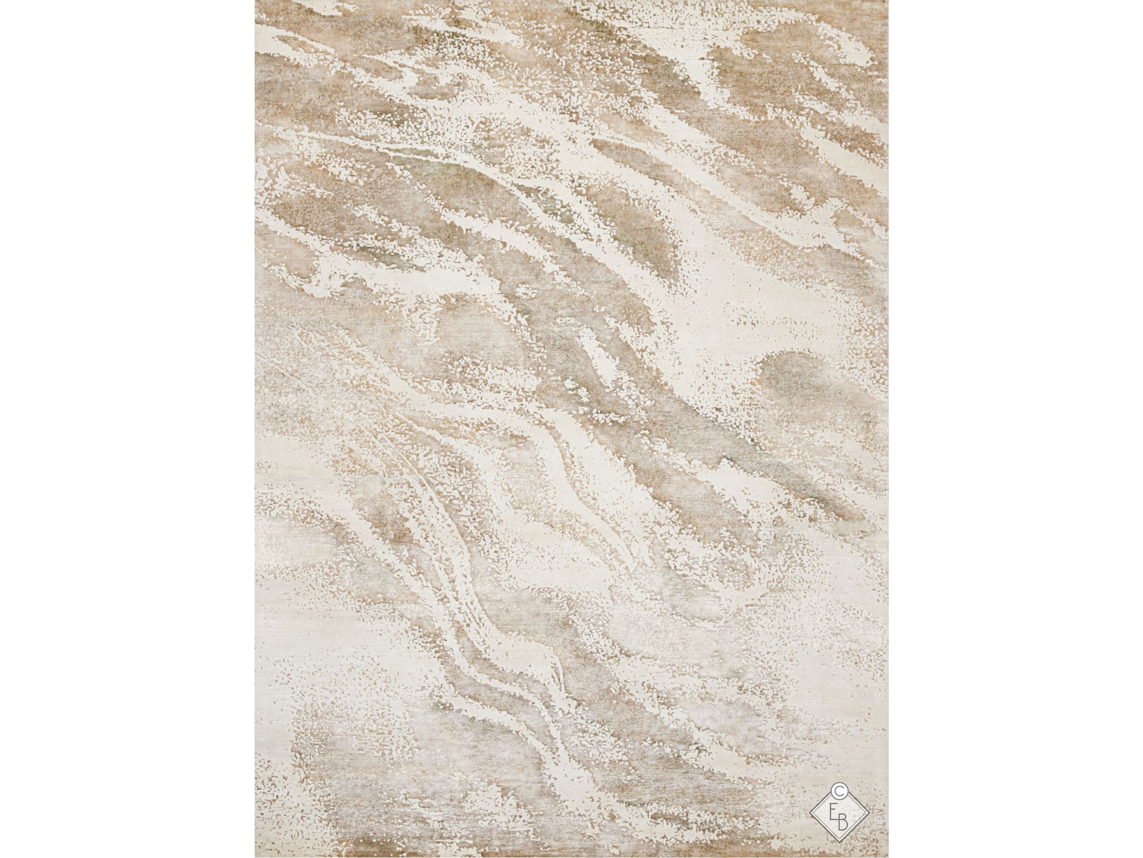Прямоугольный ковер из шелка и шерсти Edition Bougainville текстура ARCH-00014915