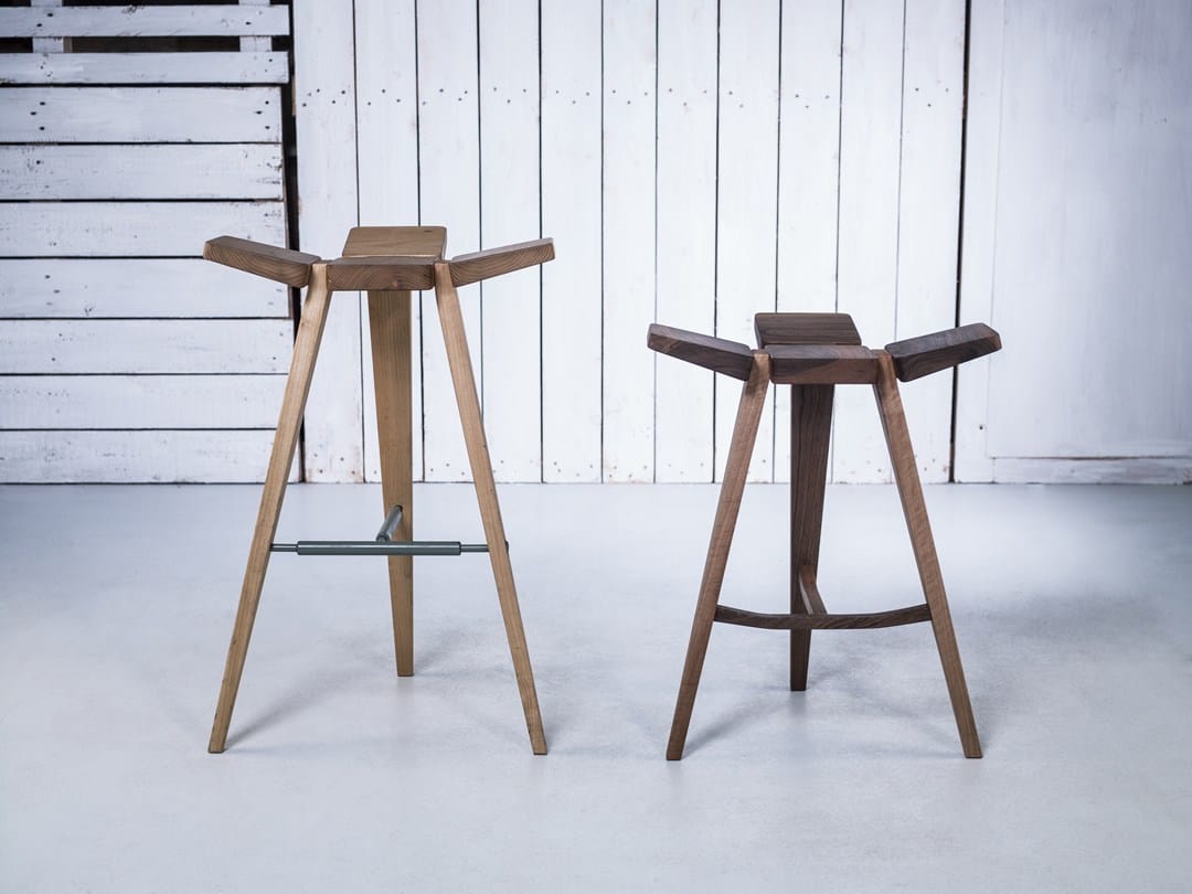 Деревянный низкий барный стул HOOKL und STOOL CLOVER ARCH-00149643 - Вид №8