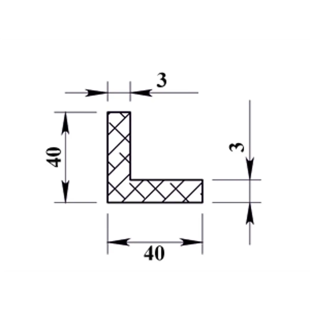 Профиль алюминиевый угловой 40х40х3x1000 мм Santreyd STLM-2116665 - Вид №3