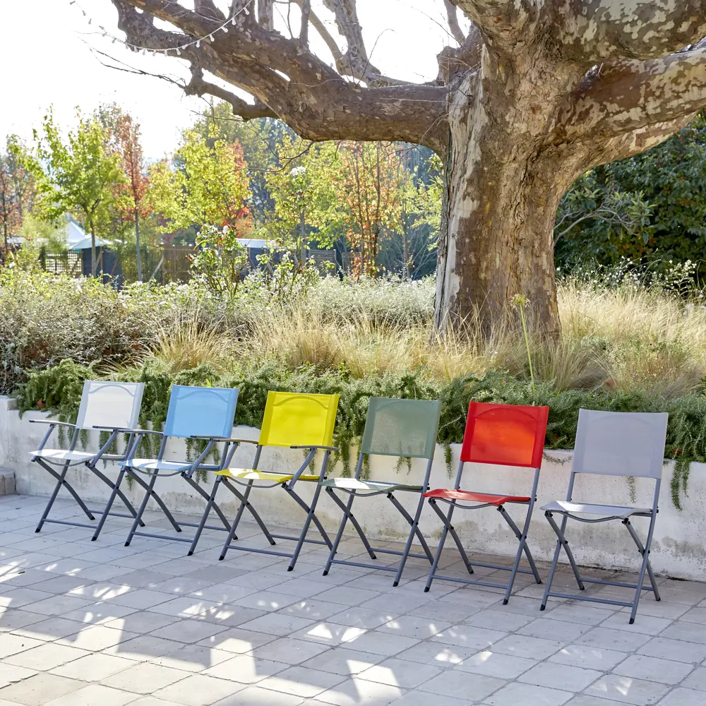 Стул Naterial Emys Origami складной 52x42x83 см сталь светло-серый STLM-2123743 - Вид №18