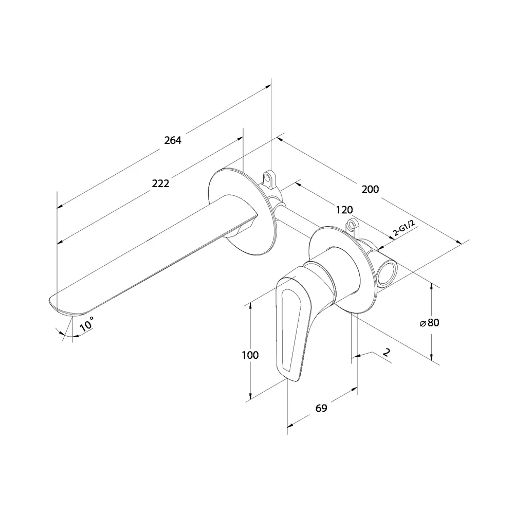 Смеситель Milardo Dale для скрытого монтажа - элегантное решение для современной ванной 89349219 STLM-1000833 - Вид №7