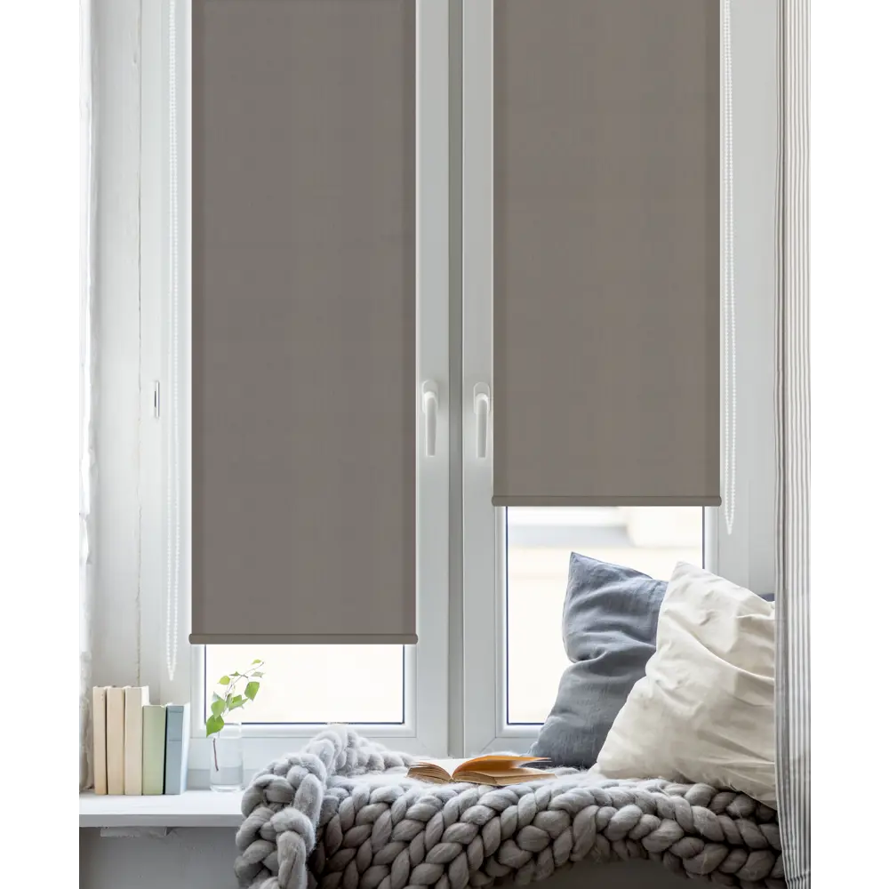 Штора рулонная Inspire Шантунг 50x160 см коричневая STLM-2124459 - Вид №5