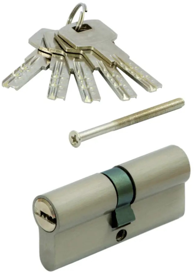 91504563 Цилиндровый механизм личинка Vettore ZN M90 Z NI (30x60) 5 ключей (Никель) для врезного замка входных и межкомнатных две STLM-0897779