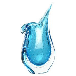 4311 ORIGINALMURANOGLASS Ваза Фифи - синяя - соммерсо балетон - муранское стекло OMG 14 см