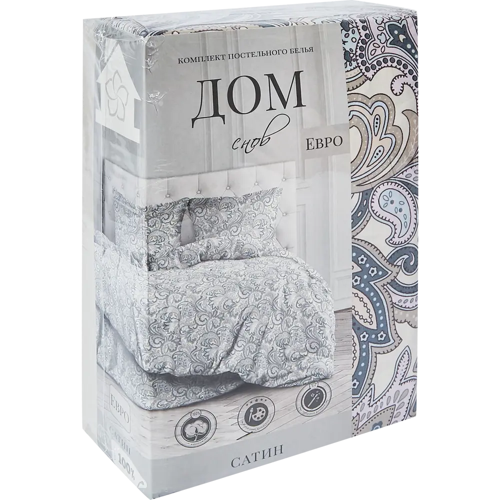 Шуйские ситцы Дом снов Адажио - комплект постельного белья евро из сатина 89338199 STLM-1039131 - Вид №6