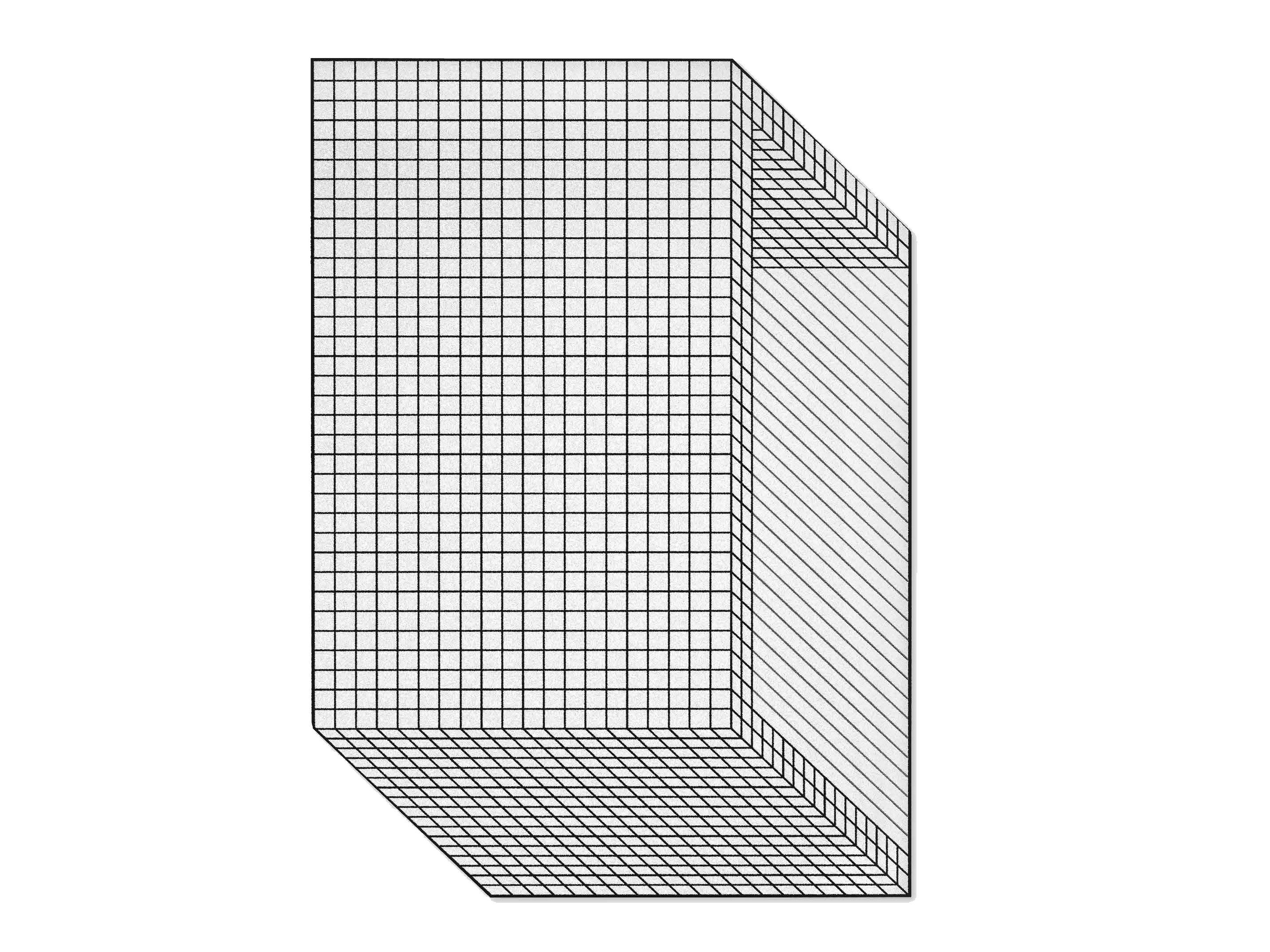 Ковер в клетку ручной работы из новозеландской шерсти Zanotta Quaderna ARCH-00042139