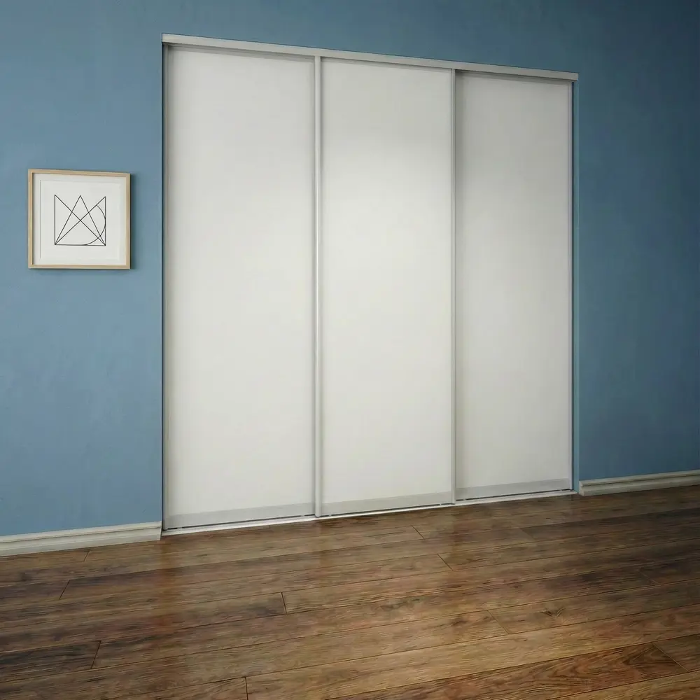 Дверь-купе KONSENSA 244.5x80.4 см МДФ цвет белый профиль матовое  серебро STLM-2006391 - Вид №10