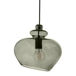 14873350505001 Лампа подвесная grace, 31,5хD30 см, зеленое дымчатое стекло, черный цоколь Frandsen