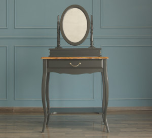 ST9321BLK Туалетный столик Black с зеркалом LAB interior Leontina
