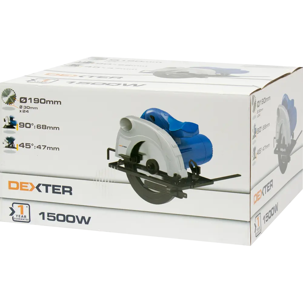 Циркулярная пила Dexter M1Y-ZP12-190B, 1500 Вт, 190 мм STLM-2165582 - Вид №5