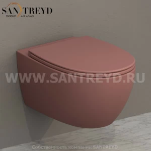 MDS02FR Подвесной унитаз настенный Розовый Ceramica Globo 4ALL Италия