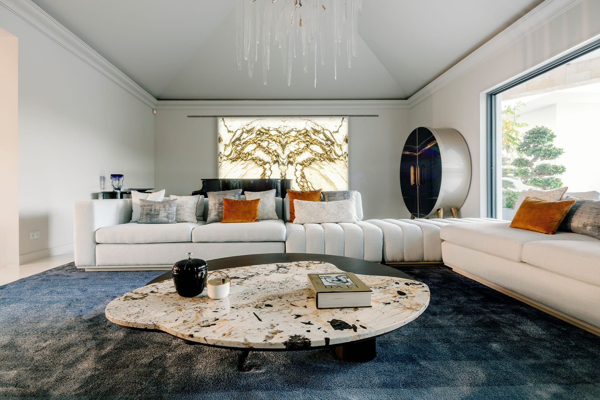 Низкий журнальный столик из гранита и дуба Патагонии Greenapple Bordeira ARCH-00052338 - Вид №4