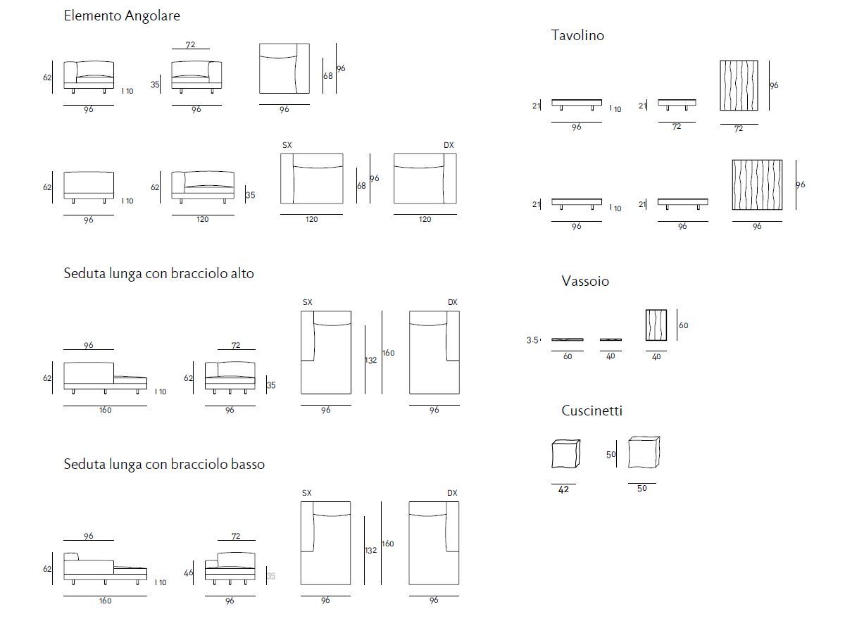 Модульный кожаный диван с полуостровом на 3 места Living Divani Лоренц ARCH-00039325 - Вид №14