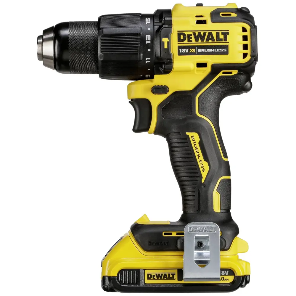 Дрель-шуруповерт аккумуляторная ударная бесщёточная Dewalt DCD709D2T-QW, 18 В Li-Ion 2x2 Ач STLM-2199950 - Вид №6