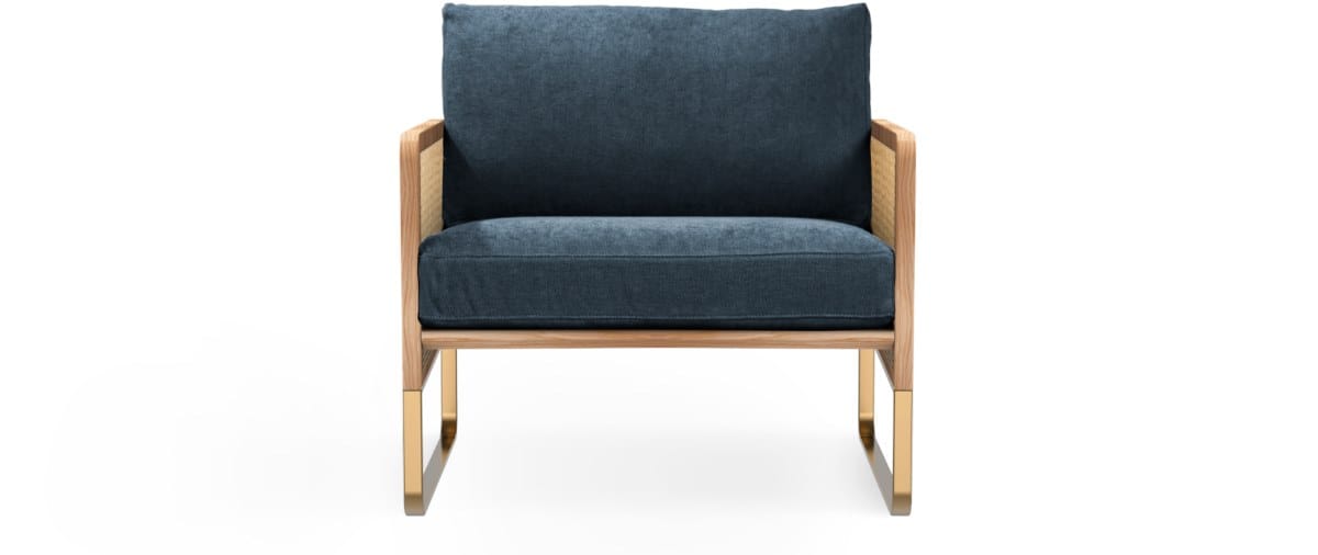 Винтажное стильное бархатное съемное мягкое кресло RED EDITION плетеная ARCH-00037426 - Вид №32