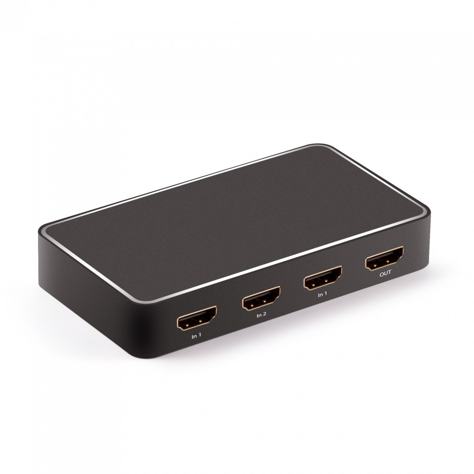 GL-vA17 переключатель hdmi v2.0+usb charge 3 к 1 серия greenline Greenconnect Santreyd  - Вид №1