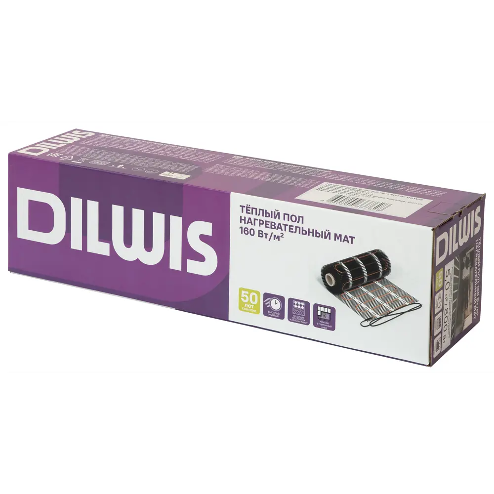 Нагревательный мат для теплого пола DILWIS 8 м2 1280 Вт STLM-2188840 - Вид №2