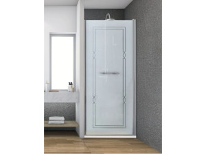 Хрустальная ниша душевая кабина с распашной дверью