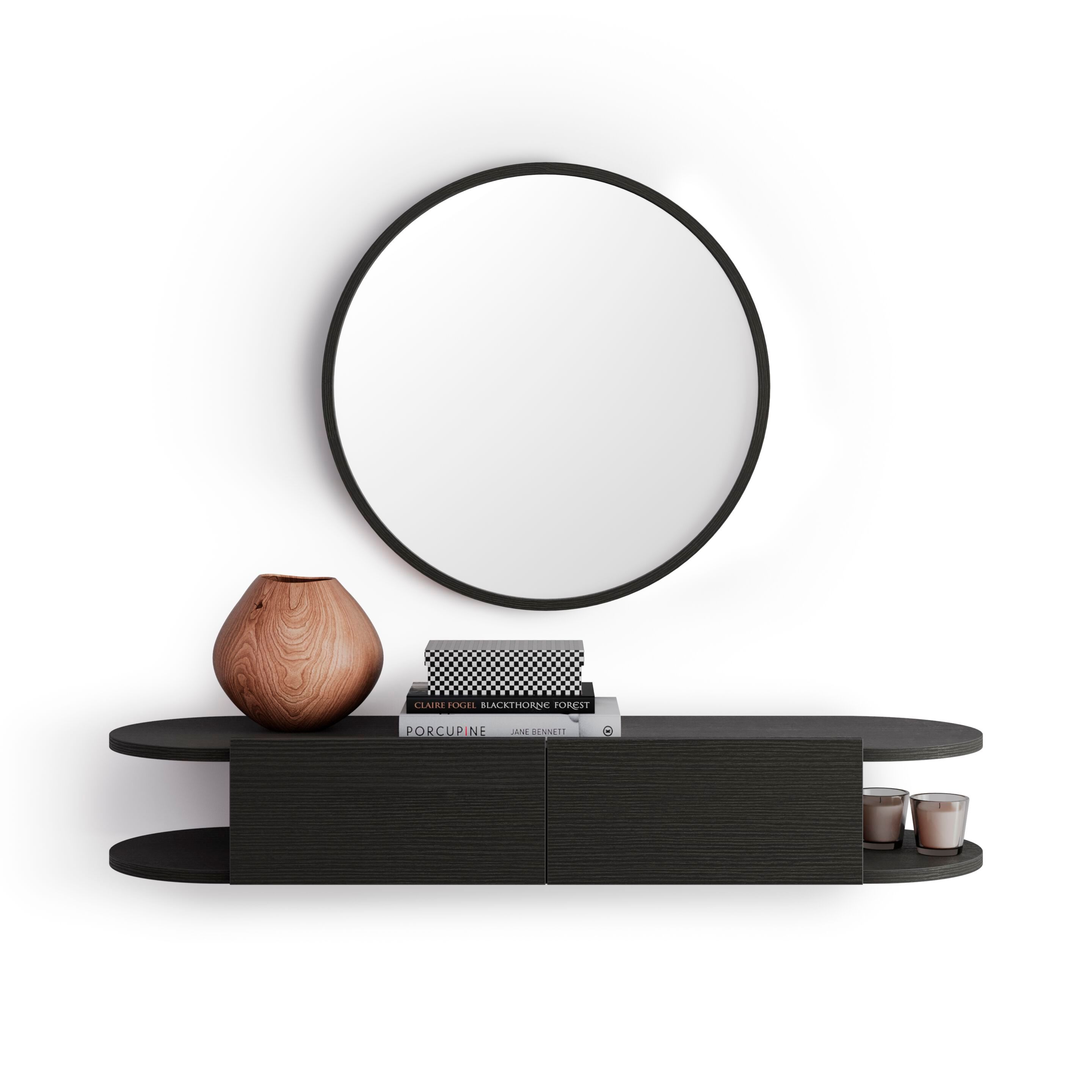 Подвесная консоль из меламиновой ткани с ящиками Mobili Fiver оливковый ARCH-00003487 - Вид №6