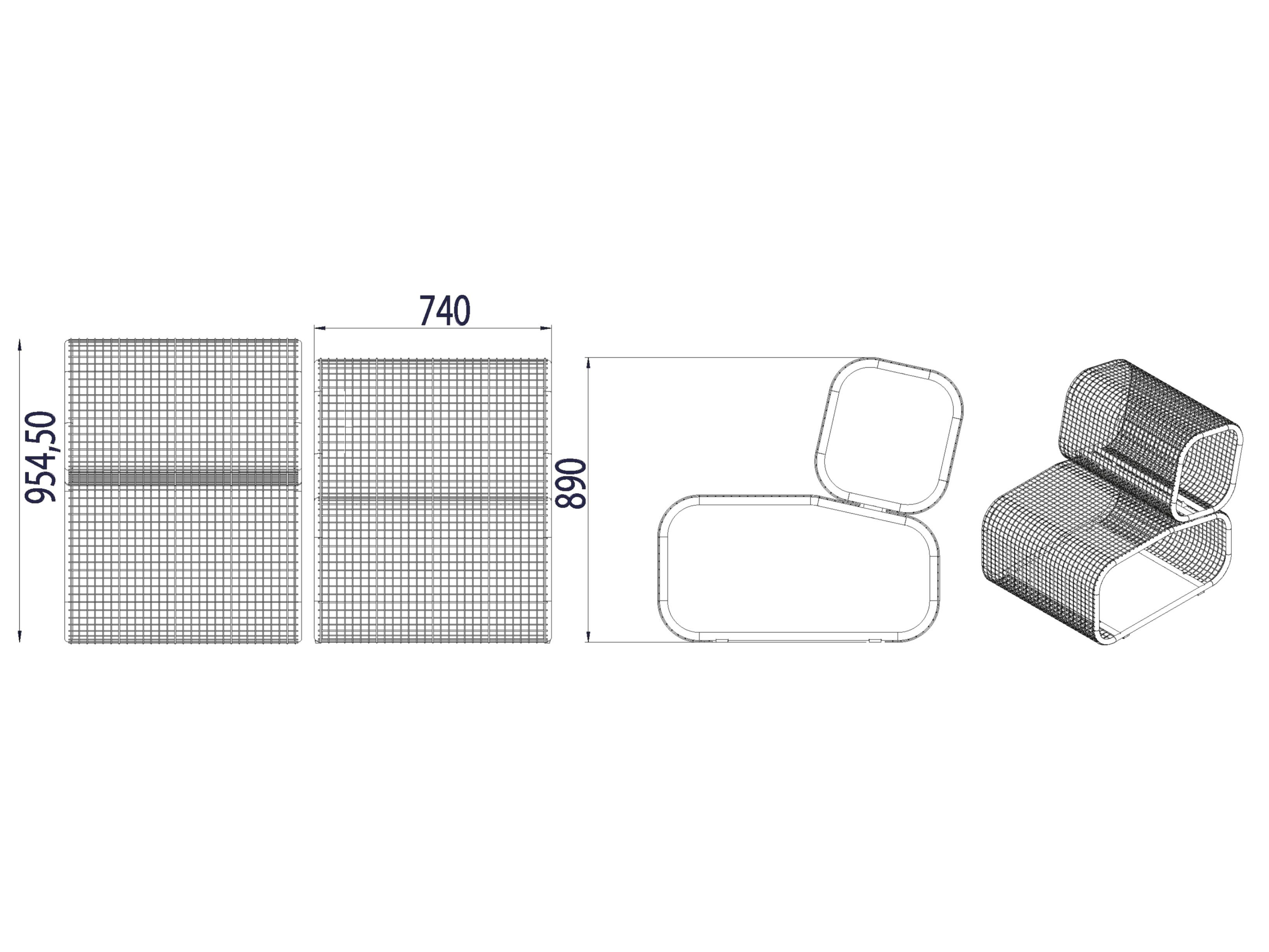 Алюминиевое кресло Nola Industrier CUSHY ARCH-00098818 - Вид №5