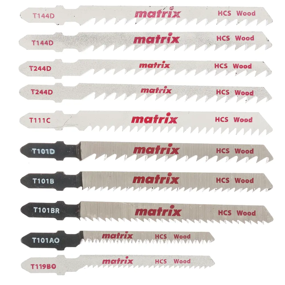 Набор пилок для лобзика по дереву Matrix T-SET1007 прямой, 10 шт STLM-2048037