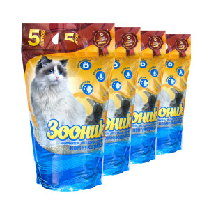 Т0026920*4 Наполнитель для кошачьего туалета комкующийся 5л (упаковка - 4 шт) ЗООНИК