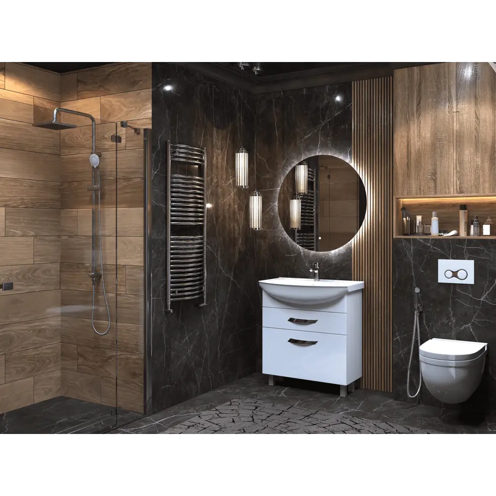 Тумба под раковину Vigo Moss 75 см, цвет белый STLM-2153784 - Вид №5