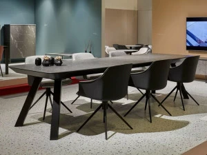 MOBLIBERICA Раскладной прямоугольный керамический обеденный стол