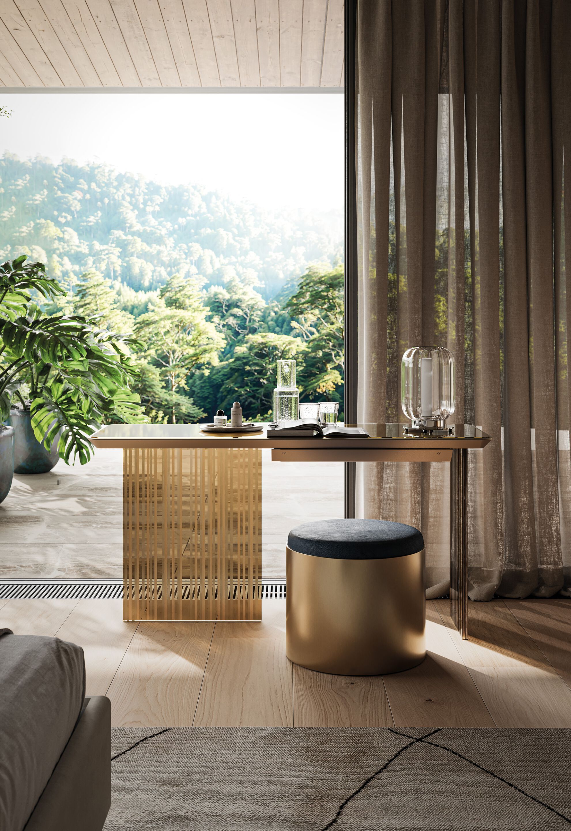 Прямоугольный стол со стеклянными ножками REFLEX Монолит ARCH-00045127 - Вид №1