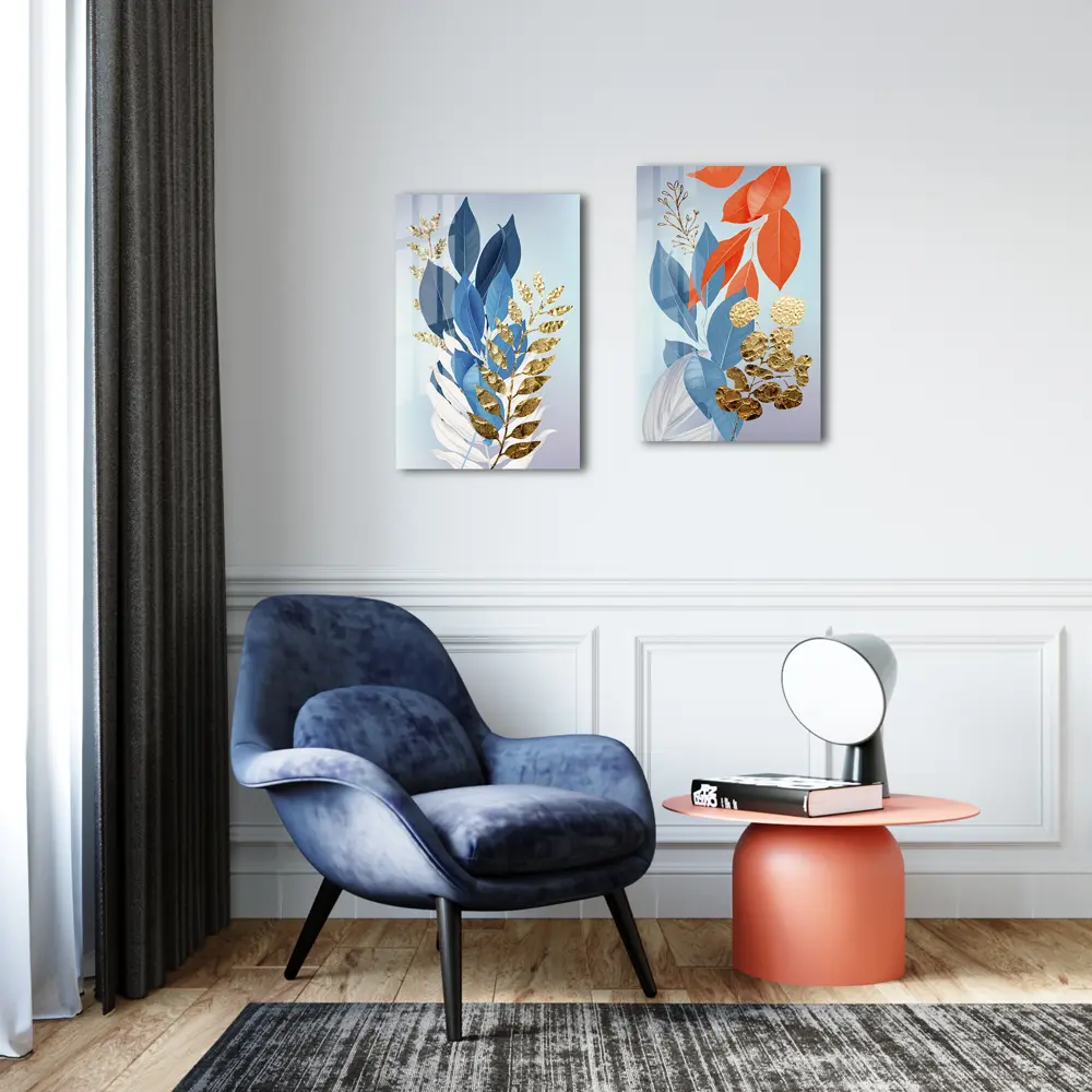 Картина на стекле Листики 1 40x60 см 85282958 STLM-2204482 ARTABOSKO  - Вид №4