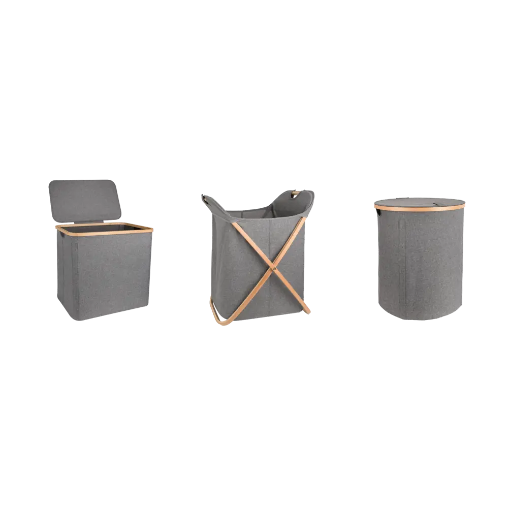 Корзина для белья Sensea Scandi круглая цвет серый Laundry STLM-2162817 - Вид №7
