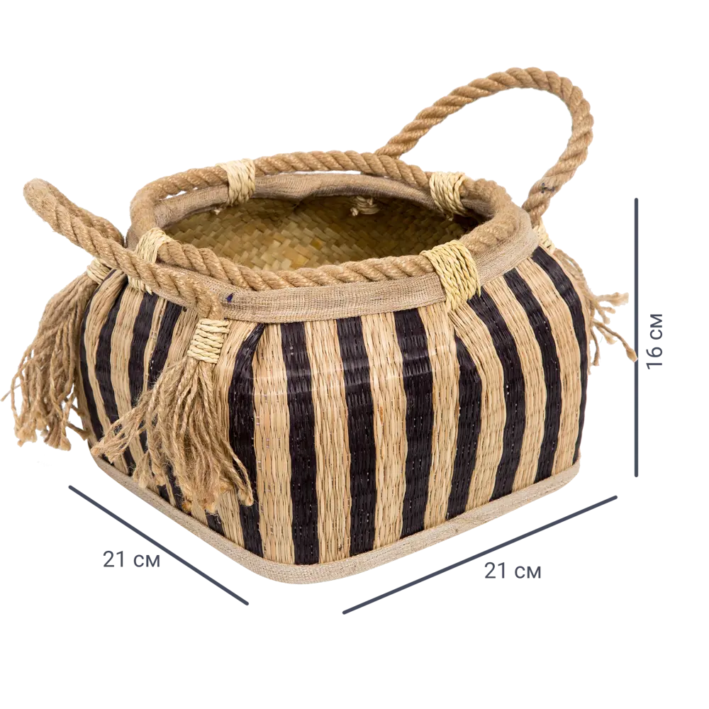 Корзина мягкая Kub HAP8547 21x21x15 см 4.3 л пальмовое волокно STORIDEA STLM-2125362