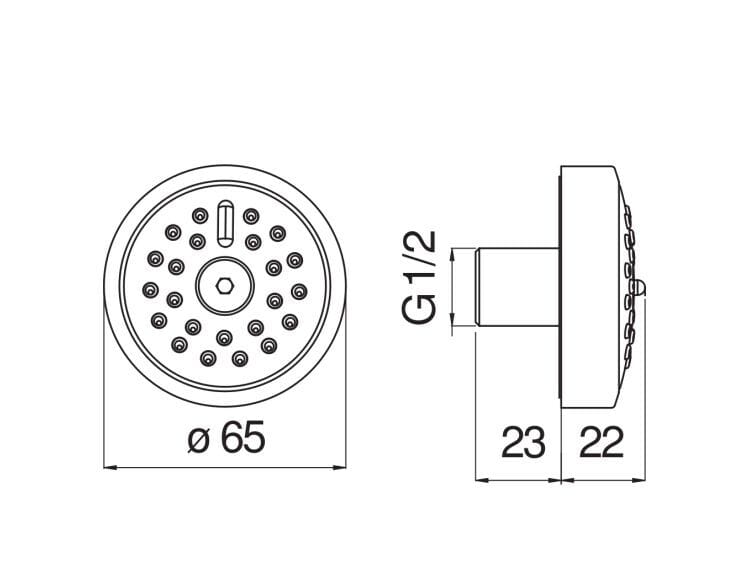 Регулируемая боковая насадка для душа Nobili Солнце ARCH-00151257 - Вид №2