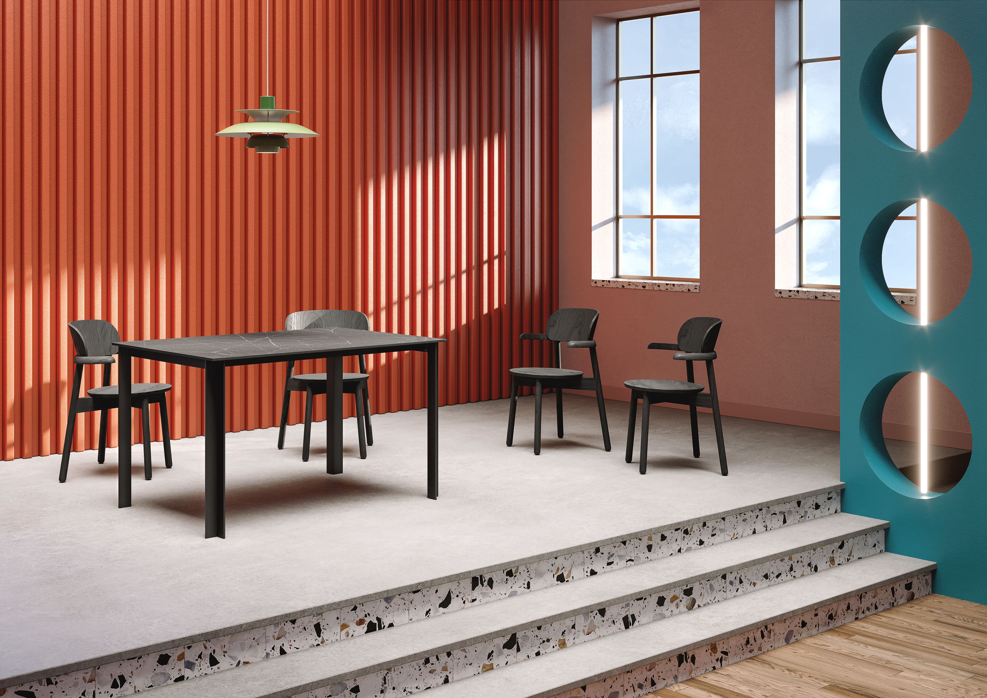 Прямоугольный выдвижной стол с алюминиевой рамой ALMA DESIGN RORI ARCH-00071116 - Вид №6