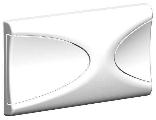 5508472 Schwab Targa, панель смыва с двумя клавишами, цвет белый Santreyd 