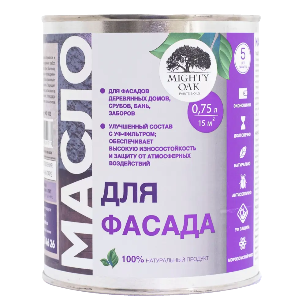 Масло для фасада Mighty Oak полуглянцевое бесцветное 0.7 л 89364656 STLM-1489059